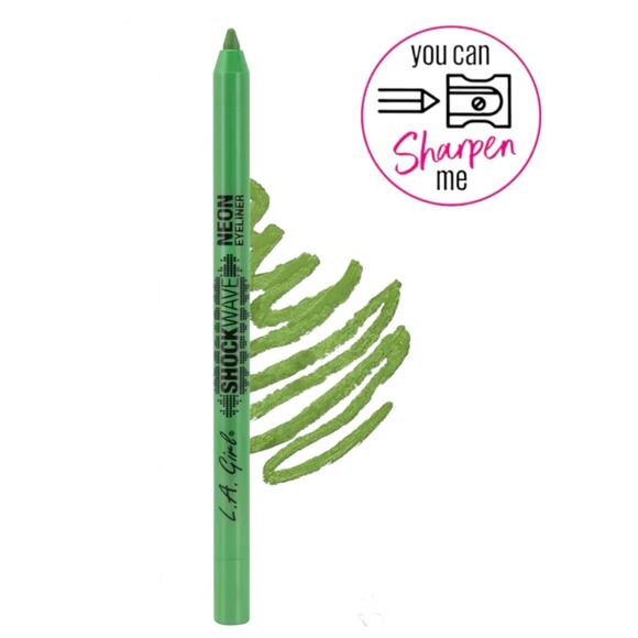 NEW LA Girl Shockwave Neon Green EYELINER, GP738 Gotcha Pencil Smudge-Proof 16HR - Picture 1 of 4